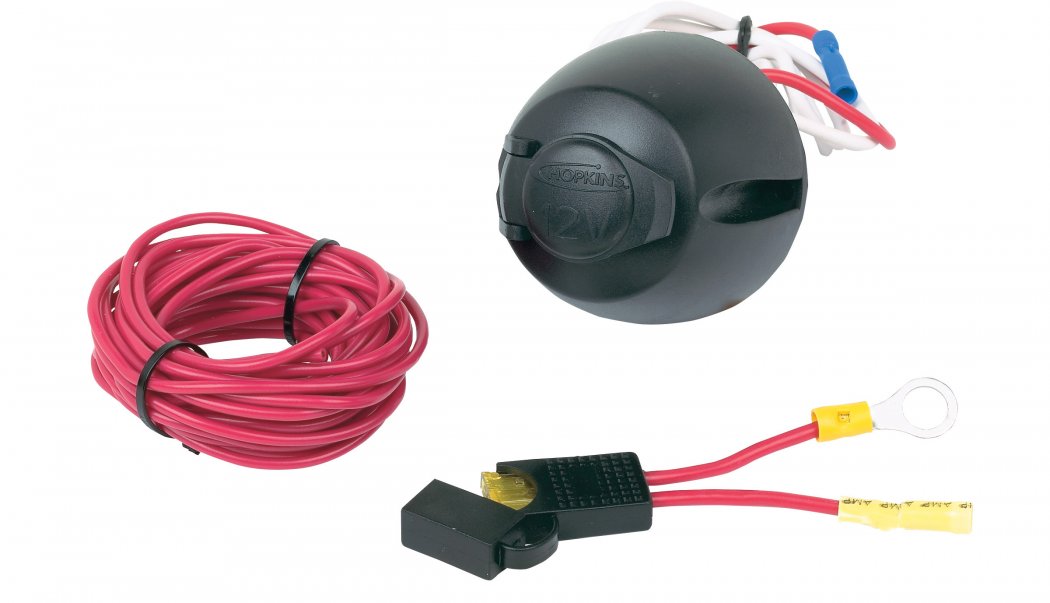 12V Power Socket- 17 ft. wire & fuse assembly