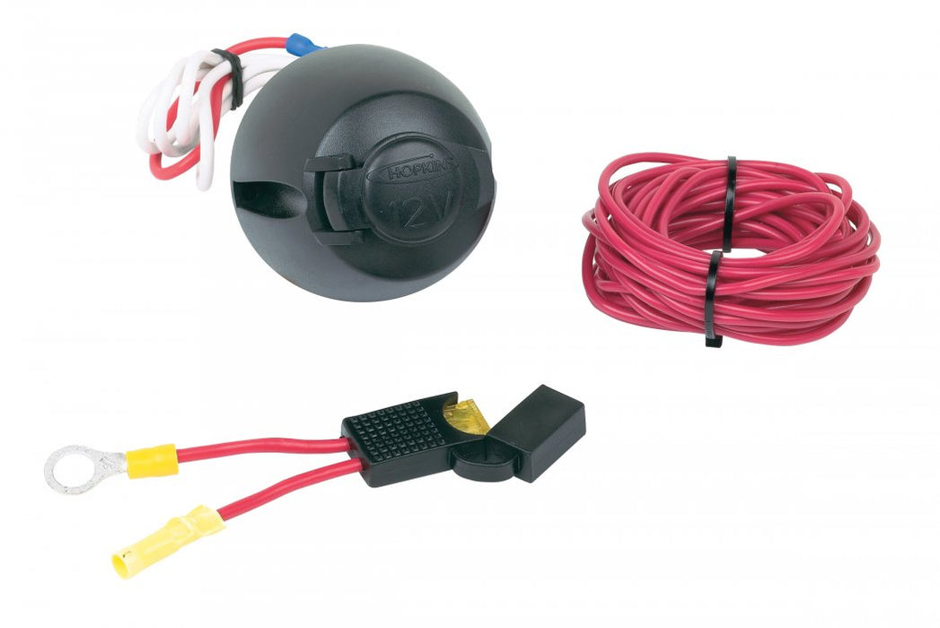 12V Power Socket- 17 ft. wire & fuse assembly