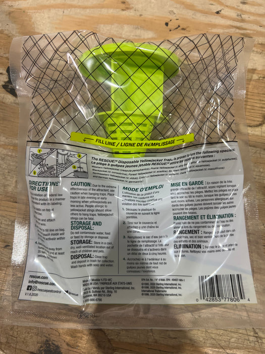 Rescue! Yellow Jacket Bag Traps Disposable